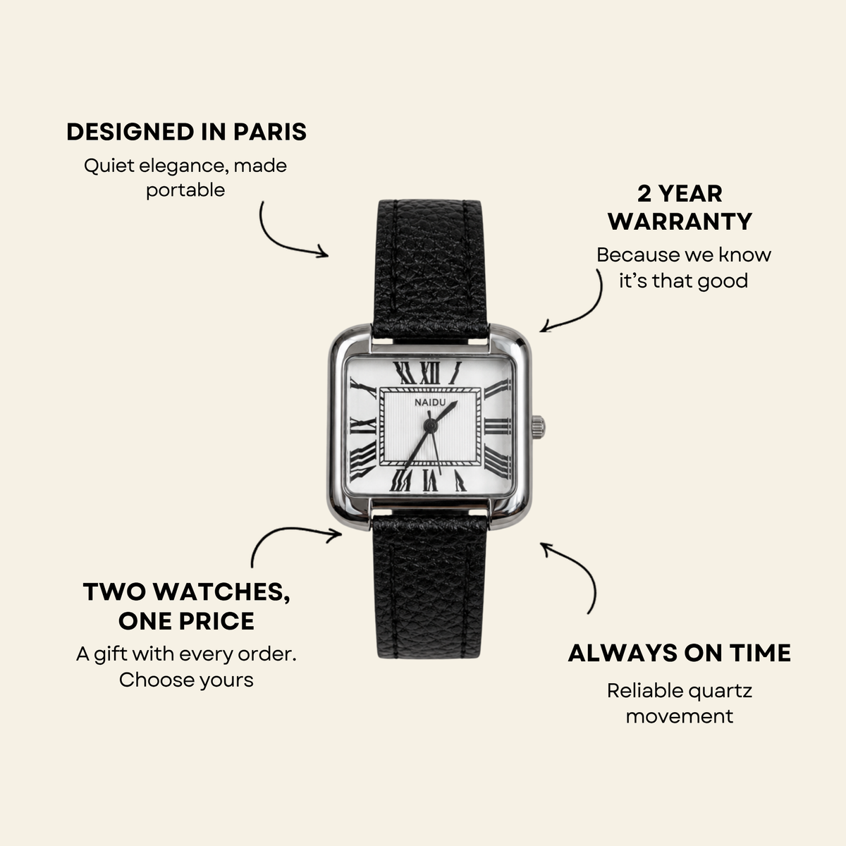 Concorde Watch Black | Sore & Lisse